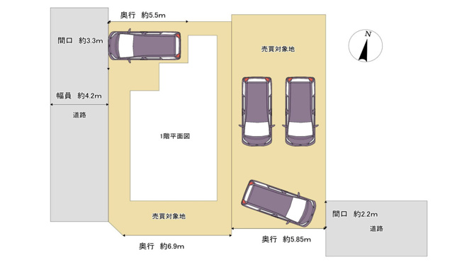 【区画図】 | 行田市桜町3丁目　中古戸建　