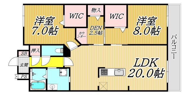 イーグル山手の間取り