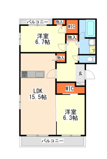 【間取り】 | ヴェール梅里
