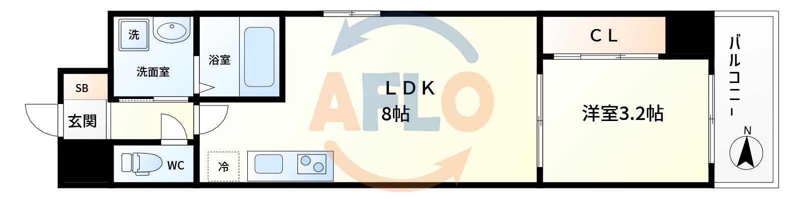フロンティアタワー九条Ⅲ(旧CITY SPIRE九条Ⅲ)の間取り|フロンティアタワー九条Ⅲ　間取り