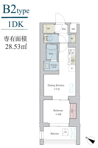 【間取り】 | Brillia ist 洗足池の杜 | 反転タイプ