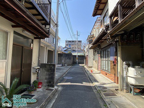 上京区一観音町 建築条件無し 土地の前面道路含む現地写真