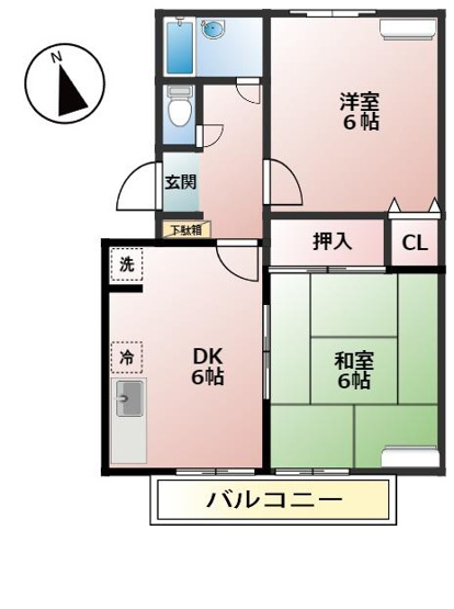 【間取り】 | グリーンリーフ市川A棟