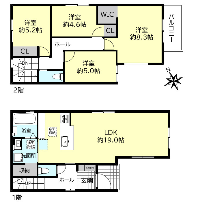 明石市大久保町八木新築戸建２号棟　の間取り