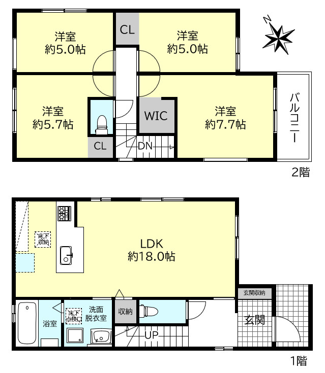 明石市大久保町八木新築戸建１号棟の間取り