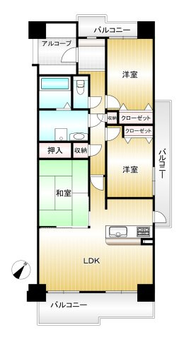 シンフォニアみなみが丘イーストコート　B棟の間取り|間取図　※図面と現況が異なる場合は現況優先といたします。
