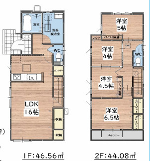 福岡市南区寺塚2丁目1期　2号棟の間取り