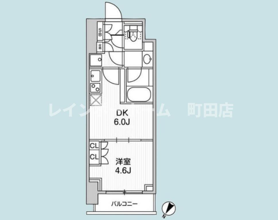 TOPAZ町田※初期費用分割あと払いサービス利用可能物件の間取り