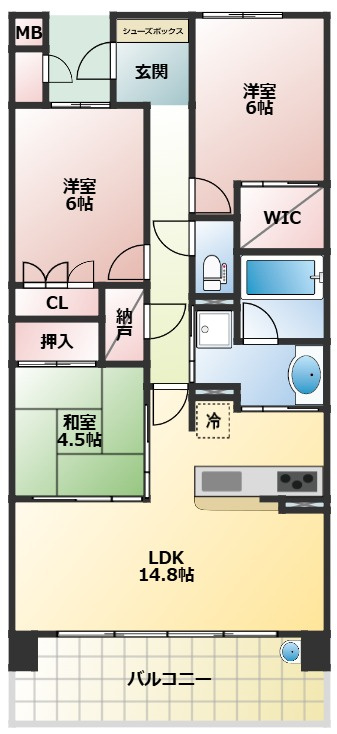 グランフォーリア高蔵寺の間取り