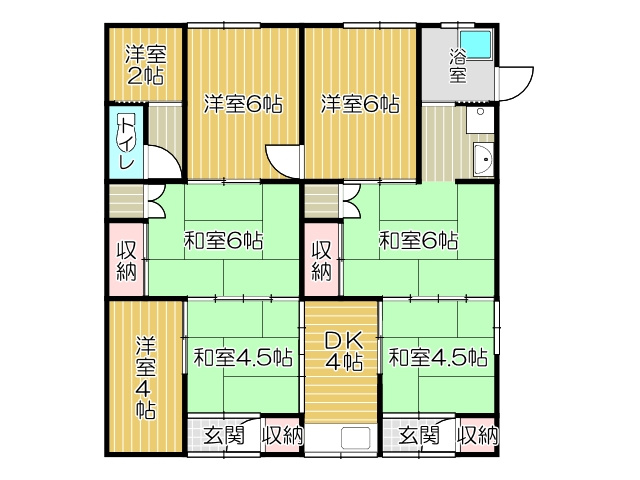 中間市中央１丁目のテラスの間取り