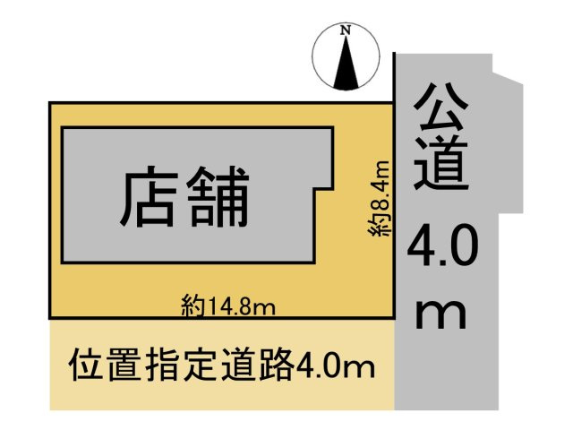 売店舗　大垣市中川町2丁目　平成18年築の区画図|区画図