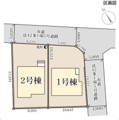 リーブルガーデン福津市津屋崎第九1期の区画図