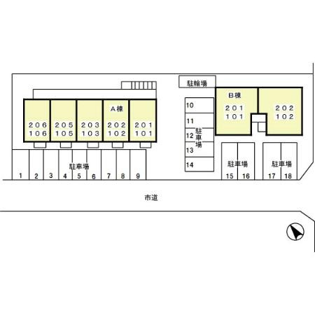 ヴァン・ボナール　Bの区画図|配置図