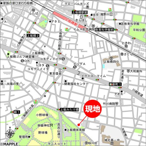 桜川２丁目戸建貸家の地図