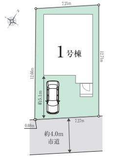 仲介手数料無料　リナージュ所沢市和ケ原1丁目1期・新築全1棟の区画図