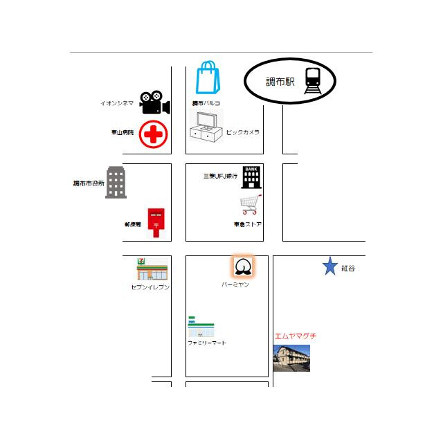 エムヤマグチの地図