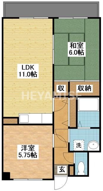 マンションミゾロクの間取り