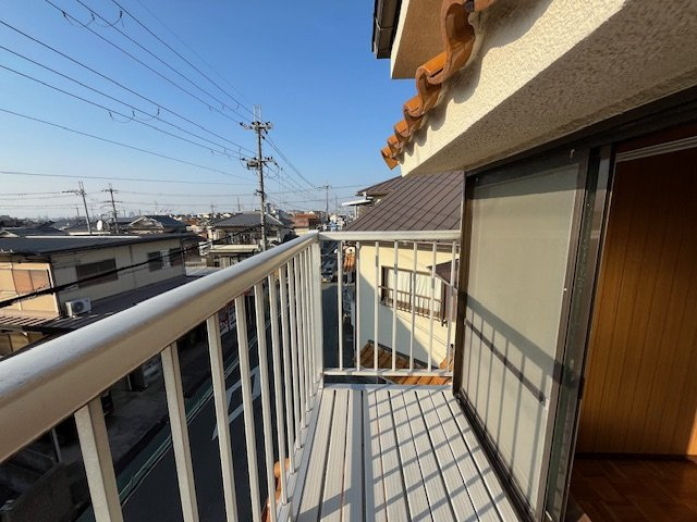 陶器北貸家のバルコニー