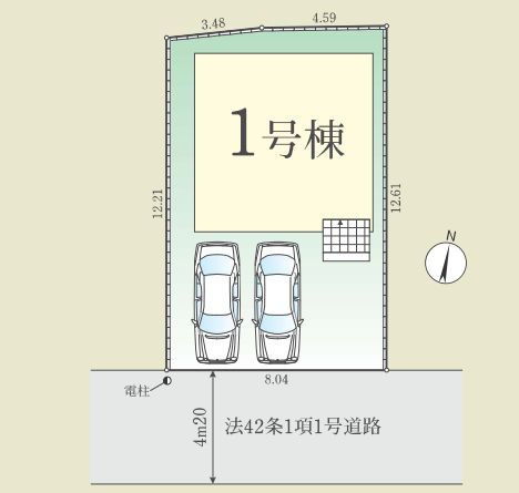 仲介手数料無料　FiT-A所沢市下安松2期・新築全1棟の区画図