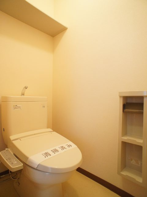 サンライフコーポのトイレ|落ち着いた色調のトイレです