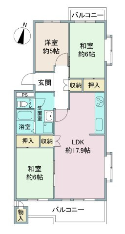 つつじ野団地1-25の間取り