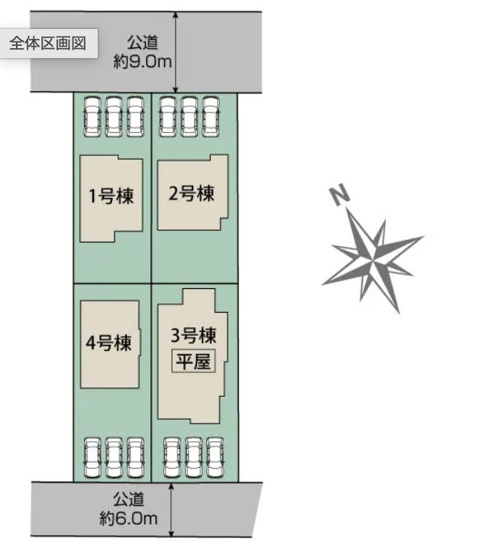 【区画図】 | 深谷市上柴町西1丁目　ブルーミングガーデン 全4棟　3号棟 | 3号棟
