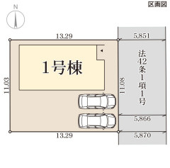 リーブルガーデン八幡市八幡双栗2期の区画図