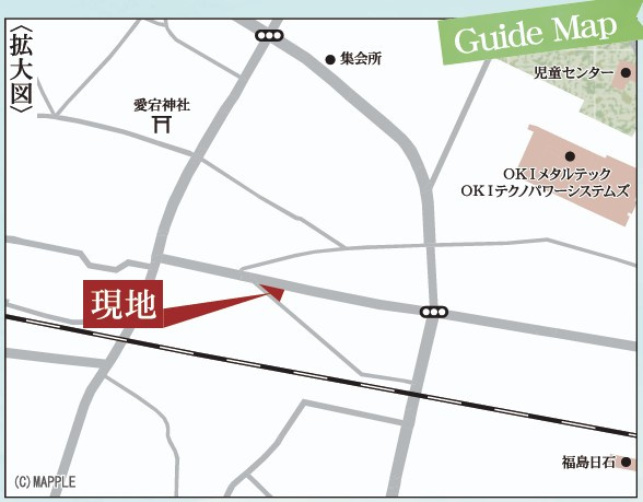 新築戸建・新築建売　福島市笹木野町裏第4　野田小・野田中の地図