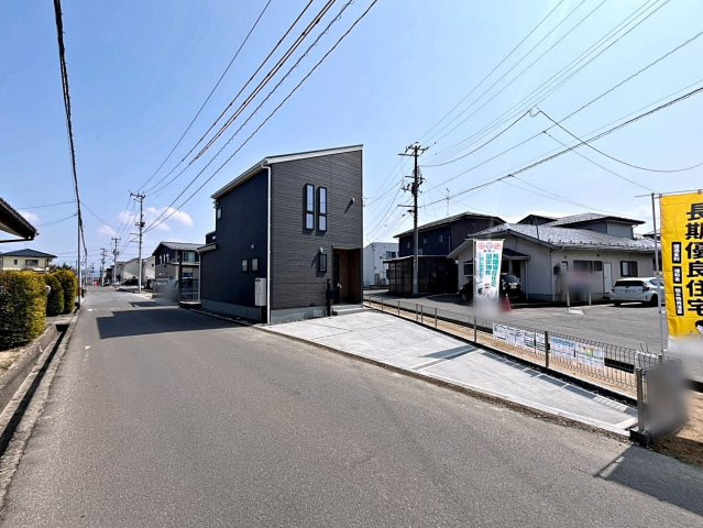 新築戸建・新築建売　福島市笹木野町裏第4　野田小・野田中の前面道路含む現地写真