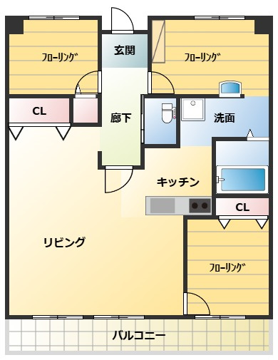 【間取り】 | サザンスクエア加古川 11階 | 3LDK
