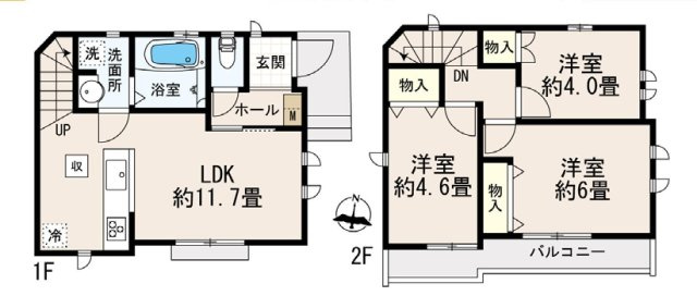 中央線 武蔵境駅 23分 新築戸建 三鷹市深大寺3丁目の間取り