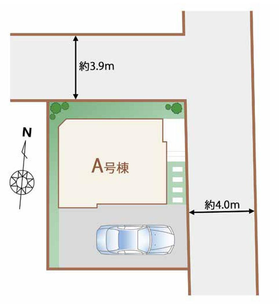 中央線 武蔵境駅 23分 新築戸建 三鷹市深大寺3丁目の区画図