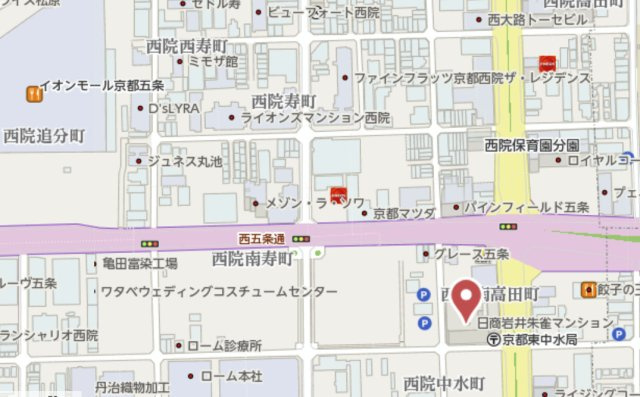 日商岩井朱雀マンション　8階の地図