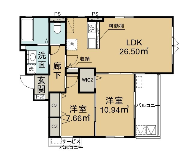 【新築】リヴェル紺屋町の間取り