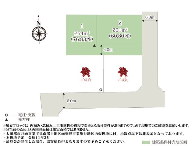 ワイウッドコート太田市中根町第1期【建築条件付き売地】の画像