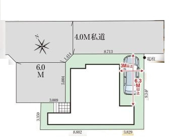 仲介手数料無料　GRAFARE所沢市上新井26期・新築全1棟の区画図