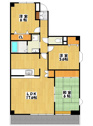 【間取り】 | 角部屋２面採光の明るいお部屋です