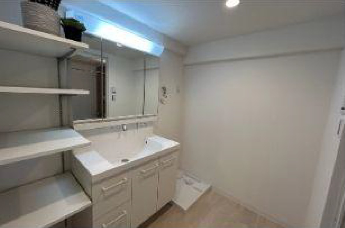 越谷ファミリータウンA棟の独立洗面台