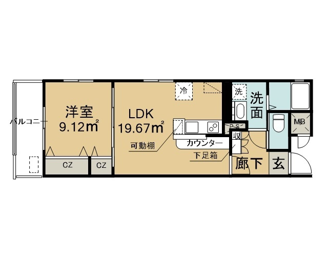 【新築】リヴェル紺屋町の間取り