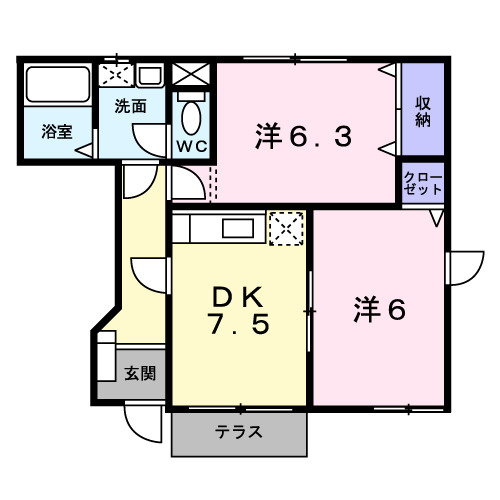 ヴィラ　エンゼルＣの間取り