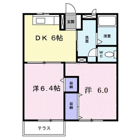 エルディム　フジ　Ｃの間取り