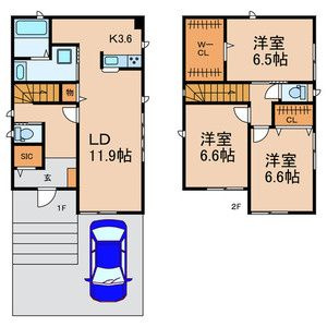 本中山３丁目貸家（Ⅱ）の間取り