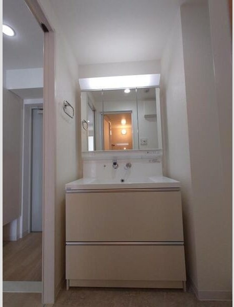 リアレクト白壁の洗面所