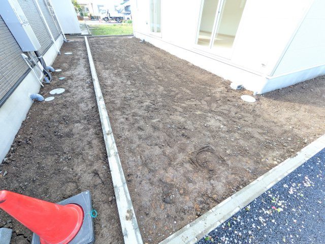 ひたちなか市平磯遠原町　第2　新築戸建て　3号棟の庭|日当たりや広さを現地で体感してください。理想のガーデニングや家庭菜園を始めてみませんか。