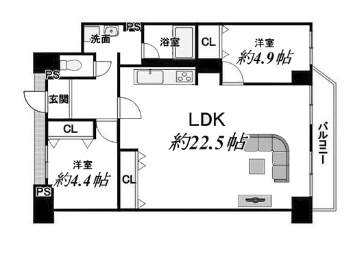 【間取り】 | ライオンズマンション淀リバーサイド | 専有面積71.5㎡