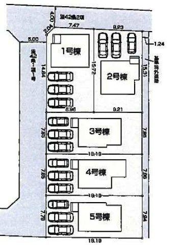 京王線 調布駅バス22分北ノ台小学校停歩4分 新築戸建 調布市深大寺北町2丁目の区画図