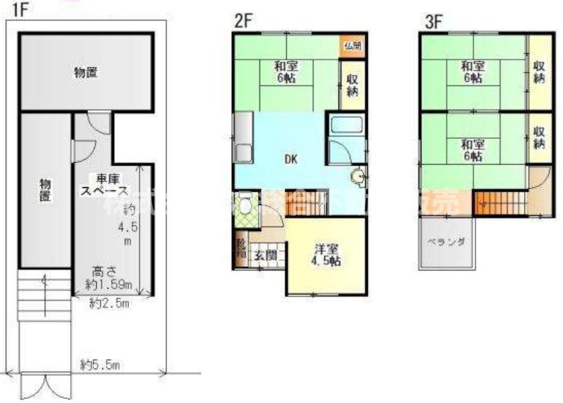 横小路町4丁目中古戸建の間取り|収納スペースは豊富にございます！