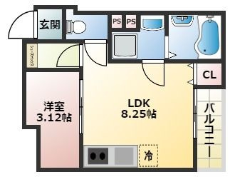 THE　NOBLES　花畑駅前の間取り