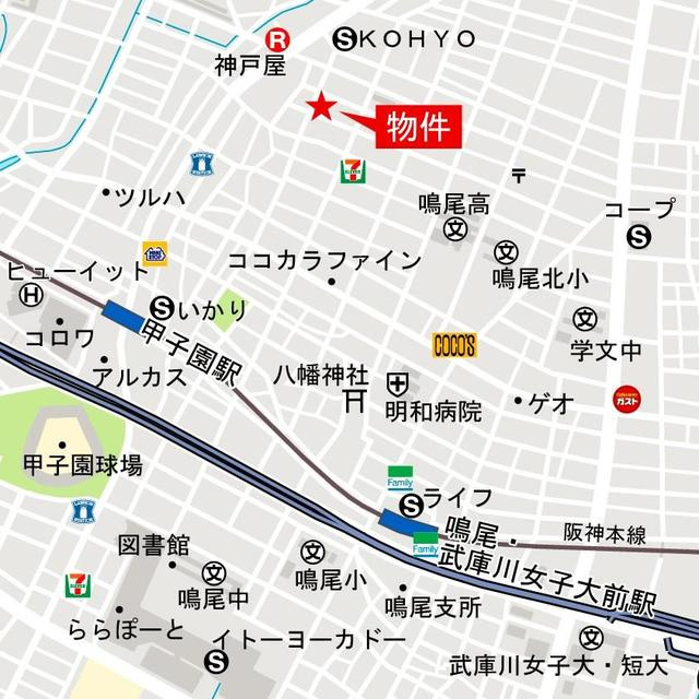 ハイツ甲四公園の地図
