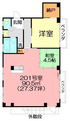松屋明石町ビルの間取り